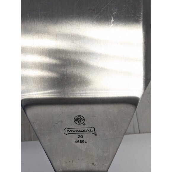Mundial ZO 4689L Stainless Steel Spatula 15-3/4"L x 4"W Turner Flipper Heavy - Picture 3 of 16